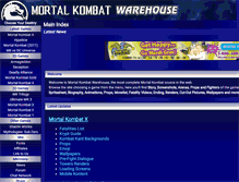 Tablet Screenshot of mkw.mortalkombatonline.com